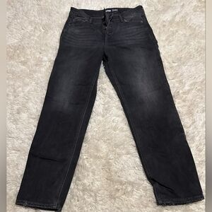 OLD NAVY Vintage Black Distressed Highrise Straight Denlm Jeans Sz.6X26 1/2**